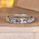 silver round blue crystal ring 01
