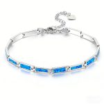 deep blue opal link bracelet