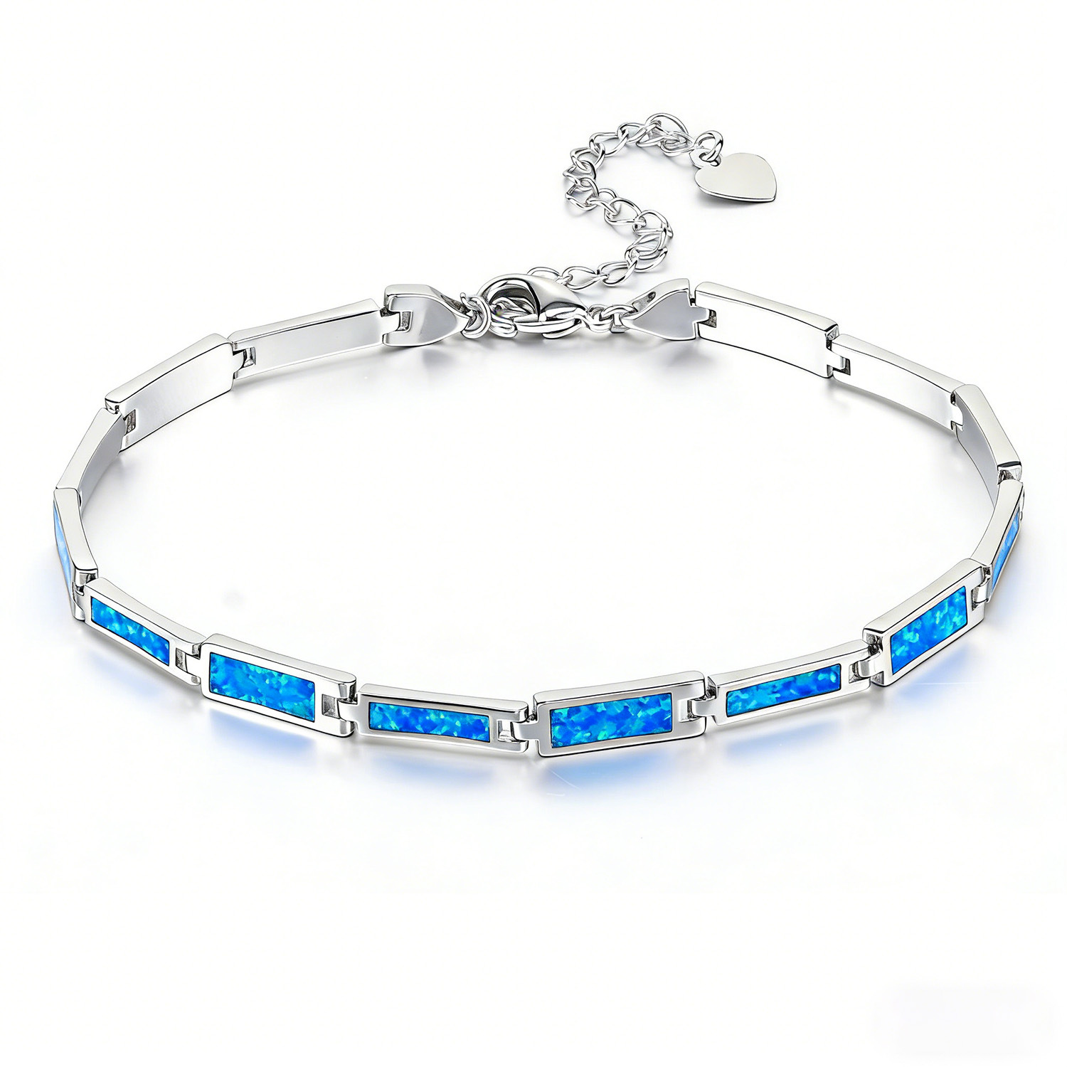 deep blue opal link bracelet