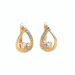 heart teardrop hoop earrings