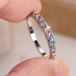 silver round multicolor crystal ring 01