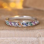 silver round multicolor crystal ring 03