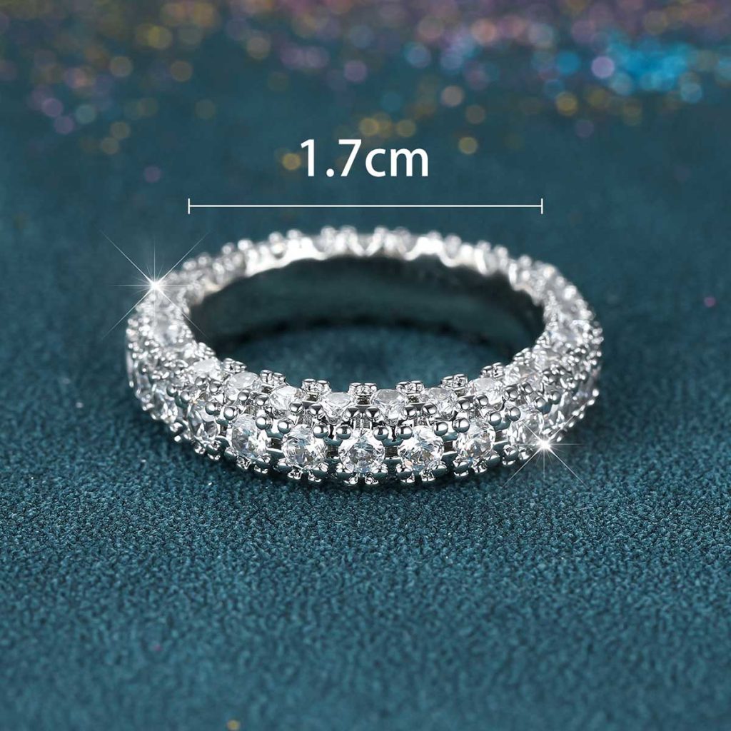 copper pave cz eternity ring